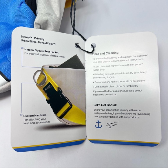 Disney x Orbitkey Urban Sling Bag Donald Duck Collaborative Travel Crossbody - Picture 11 of 16